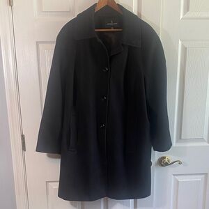 Wool-Blend London Fog Black Single-Breasted Plus 2X winter dressy overcoat
